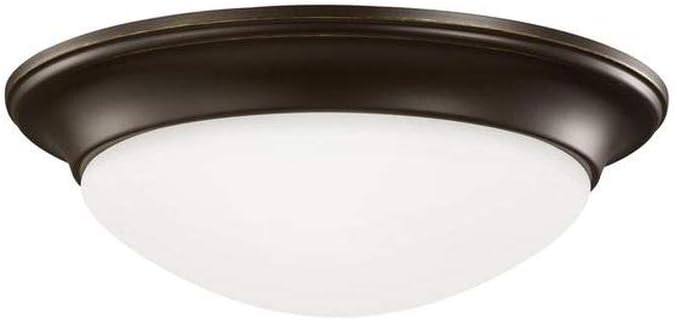 Sea Gull Lighting Generation Lighting 7543693S-782 Transitional LED Flush Mount from Seagull-Nash Collection Dark Finish, Large, Heirloom Bronze