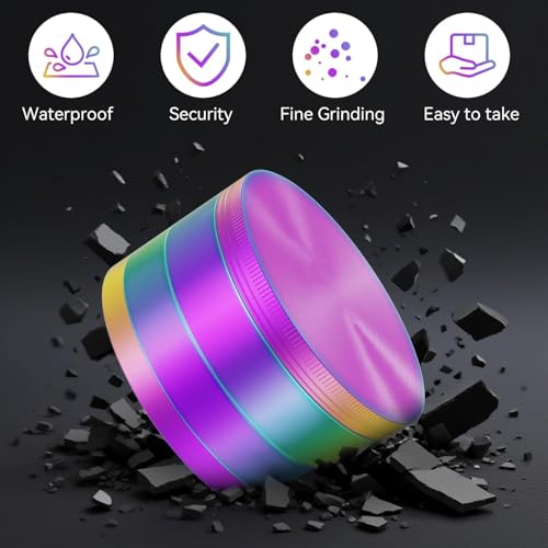 Kitchen Spice Grinder, 2 Inch Large Size, Colorful — view 4
