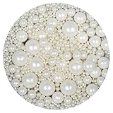 Edible Pearls White Sugar Sprinkles 4.58 oz Resealable Jar, Edible Pearls For Cake Decorating, White Pearl Sprinkles Edible, Sugar Pearls, Cake Pearls, The Hampton Popcorn & Candy Company