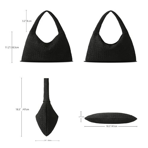 Vegan Leather Woven Tote, Vintage Suede Hobo, Suede Woven Purse, Large Leather Shoulder Bag Braided Hobo2