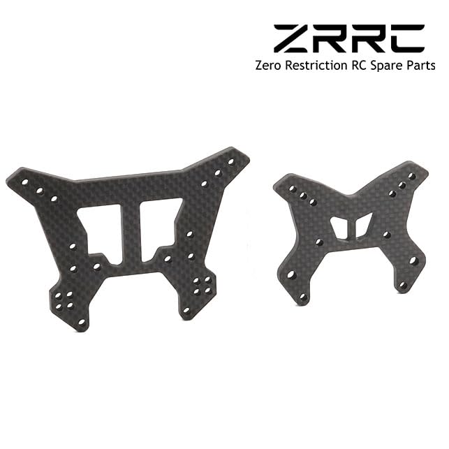 ZRRC Carbon Fiber RC Shock Tower Front Rear for Arrma 1/8 Typhon 6S Buggy Upgrades Only, Replacement Part AR330377 AR330189