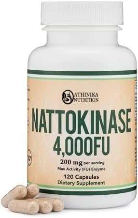 Athinika Nutrition Nattokinase Supplement 4,000 FU Servings, 120 Capsules (Derived from Japanese Natto) Systemic Enzymes for Cardiovascular and Circulatory Support-image-13