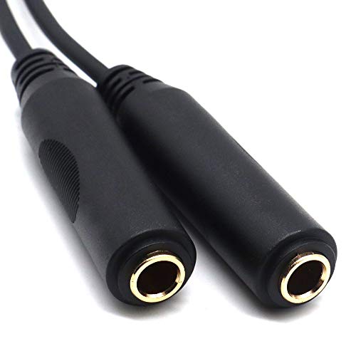 Siyear 6.35Mm 1/4 Inch Male Plug Stereo To 2 Dual 1/4"Trs Female Jack Connector Audio Speaker Cable, Y Splitter Adapter Cable (20Cm / 8Inch) #TOP6