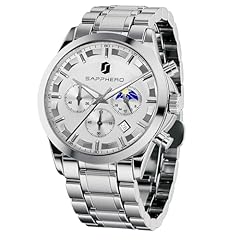 silvery strap/white face