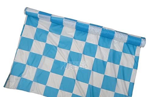 Pancarta de tela Nápoles de 150 cm de altura, longitud a elegir fiesta 3 ° escudo fanáticos azules campeón d?Italia (ajedrez blanco y azul)