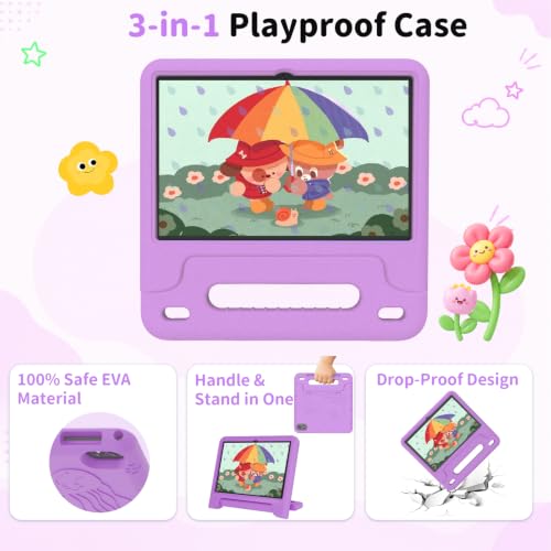 Android 15 Kids Tablet 10.1 Inch,Octa-Core Processor, Case Included,Purple by WXUNJA - Used condition - Image 5