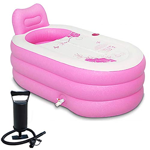 良品しかない折り畳みビニールプール簡易エアー浴槽お風呂の浴槽 バスタブ エアープールエアーポンプ付き150  73cmピンク
