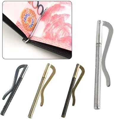 Black Metal Bifold Money Clip Bar Wallet Replace Parts Spring Clamp Cash Holder,Wallets, Card Cases and Money Organizers Accessories3