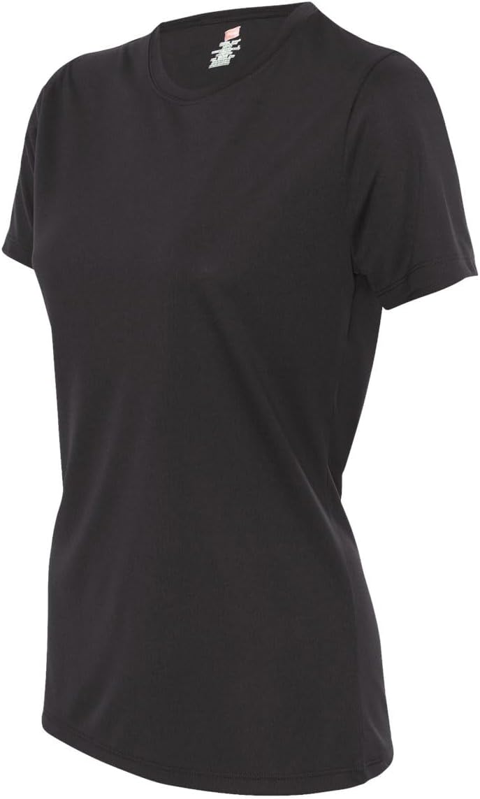 Hanes Sport Women's Cool DRI Performance T-Shirt, Short Sleeve, Moisture-Wicking, UPF 40+, Lightweight Athletic Fit Tee for Running, Gym, Workout, Training, Sublimation-Ready, Black, Small - Image 6