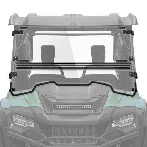 XUTVOTOR 3-In-1 Flip Up Windshield for 2014+ Honda Pioneer 700 Scratch Resistant Polycarbonate Front Windshield for Honda Pioneer 700 2P 4P 2014-2025 Accessories Can be Closed Vented or Fully Open