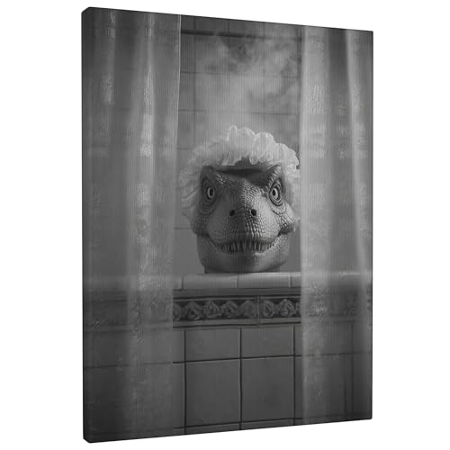 Toile dinosaure amusante idee cadeau deco pour pendaison de cremaillere et ado