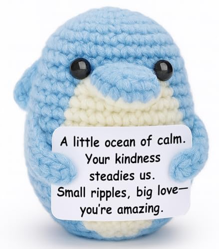 Weming Gifts for Mom Grandma, Handmade Crochet Dolphin Plush for Mothers Day with...