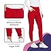 HeartSoul Women's Medical Scrub Jogger Pants Contemporary fit Drawstring Waistband Jogger with 5 Pockets - HS030T, S Tall, Red