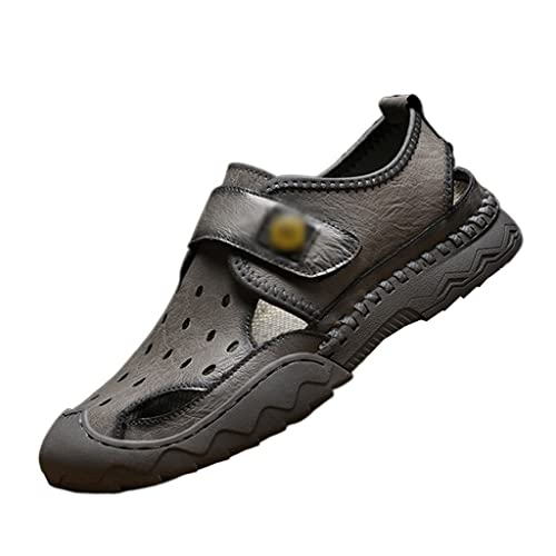 Mens Sandals Outdoor Non-Slip Trekking Outdoor Comfortable Beach Casual Shoes Non-Slip Leisure Rubber Soles(41)