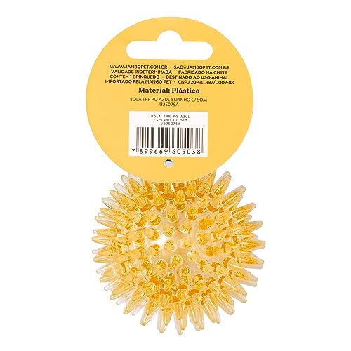 JAMBO PET Bolinha Para Cachorro Com Espinhos Macios Pequena Com Som Ideal Para Atividade Física, Fac