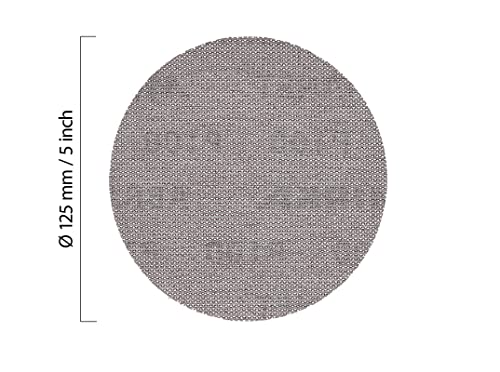 Mirka Abranet Netzschleifscheiben Ø 125 mm Klett/Mix-Pack 5 von jeder Körnung 80, 120, 180, 240, 320, 400, 600/35 Stk/Für alle 125mm Exzenterschleifer und Schleifmaschinen