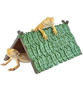REPTI ZOO Reptile Hide Cave, Thermochromic Reptile Hideout for Bearded Dragon Gecko Lizard Snake,...