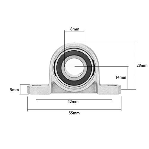 4 Pz Sfera Montato Pillow Block Bearing Inserire