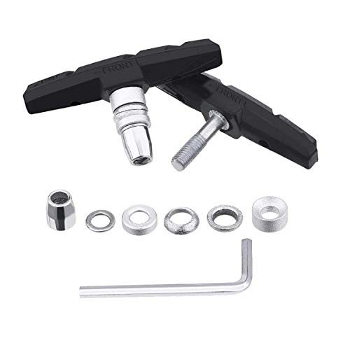 PLATTBK Bike Brake Pads 2 Pairs with Installation Tool No Noise Long 70mm Rubber Durable V-Brake Pads for Mountain Bicycle - Image 2