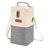 Cana & Co 4 Bottle Wine Carrier - Wine Cooler Bag - Great Wine Tote Bag for Gifting - Wine Travel Bag for Picnics and Restaurants -Wine Bottle Carrier
