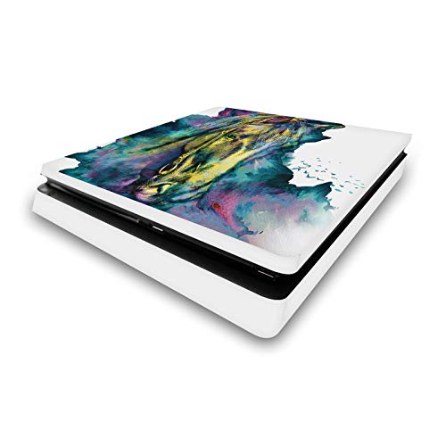 Skin vinyle pour PS4 Slim avec design Cheval Mix Art par Riza Peker