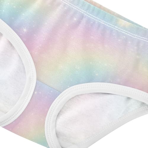 Pastel Rainbow Gradient Star Cute Panties Girl Toddler Underwear Floral Cotton Animal Underpants Briefs 2t4