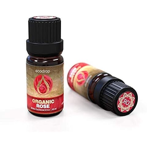 Rose Essential Oil, Certified Organic, 100% Pure, Aromatherapy Oil, Massage, Diffusers & Bath - 10ml, Free E-Book Included (Rosa Damascena) Cover