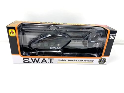 PLAYJOCS GT-8134 SWAT Helikopter, Kunststoff-Fahrzeug mit Metallteilen, ideales Spielzeug für Kinder und Sammler.