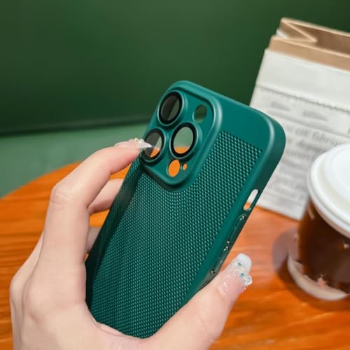 Coque de refroidissement iPhone 14 antichoc mince en PC rigide avec grille