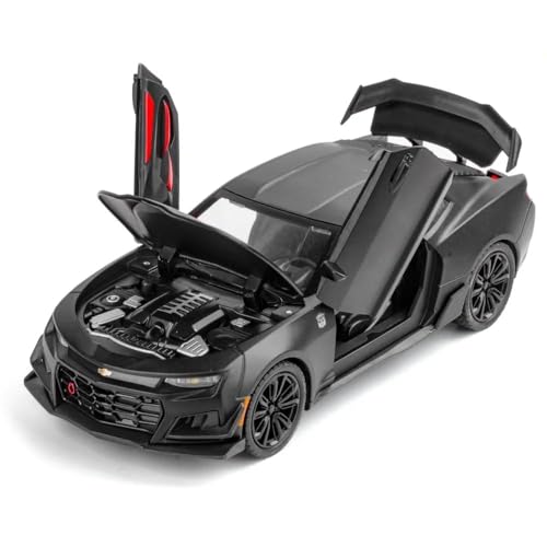 Image of MANAKI ENTERPRISE 1:24 Bumblebee Chevrolet Diecast Metal Pull Back Car with 6 Openable Doors with Sound and Light Toy Decoration car Best Gift Toys for Kids 【Colors as Per Stock】