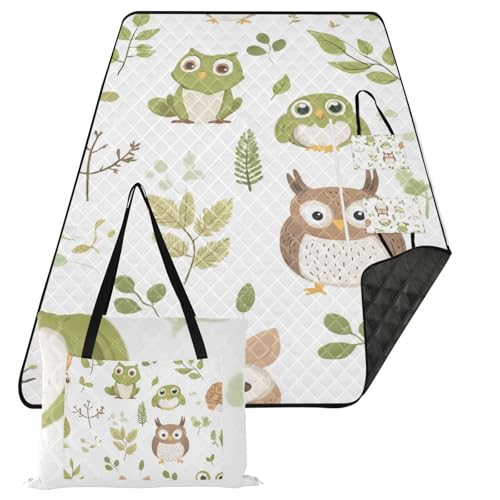 sanluoli Manta para exteriores a prueba de arena, manta de picnic para viajes al aire libre, para artículos de picnic en el suelo, minimalista, infantil, lindo animal
