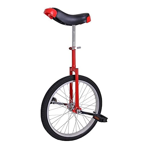 Yanika Unicycle 20 Inch - Leakproof Butyl Tire Wheel Cycling Exercise - Unicycles for Adults Kids Men Teens Boy - Cycling Outdoor Sports Fitness Exercise (Lemon)