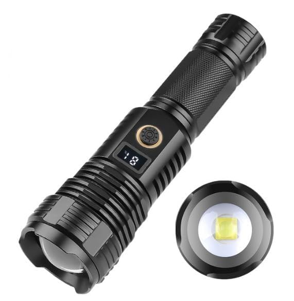 Calyrex Rechargeable Torches LED Super Bright 25000 Lumens, Powerful USB C LED Torch Light, High Power Tactical Flashlight, Strong Hand Flash Light for Security Dog Walking Camping-image-11