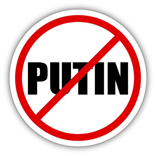 3 Pack No Putin Car Sticker Bumper Sticker Vinyl Decal 3x3 inch Each