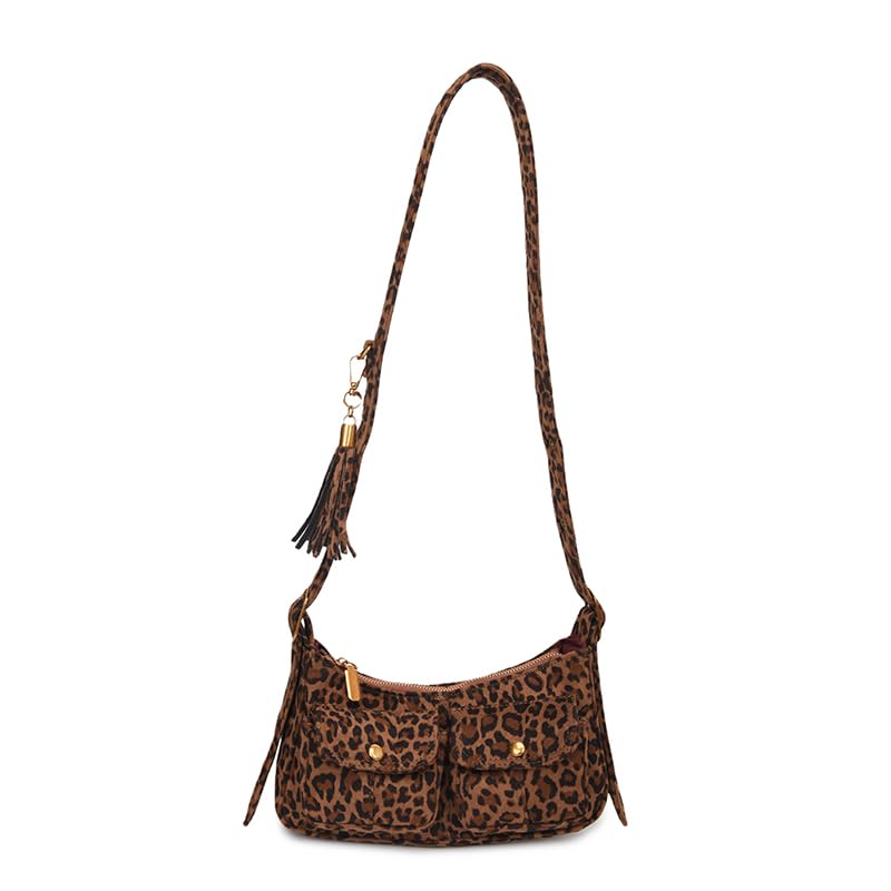 Sac à bandoulière en daim synthétique chic pour shopping et voyage