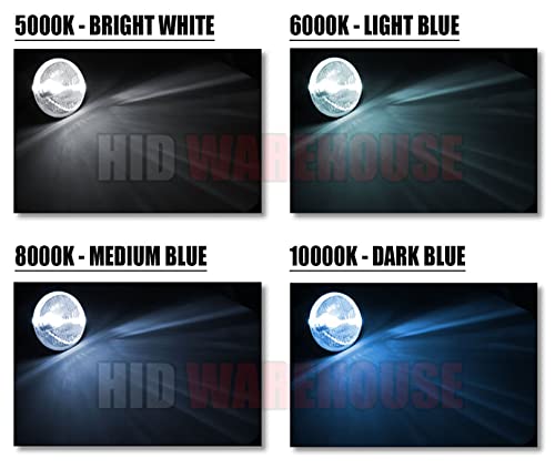 Image of AC HID Xenon Replacement Bulbs - H10 / 9140 6000K - Light Blue (1 Pair)