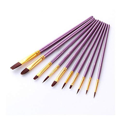 CAFIEDR Pennello per Pittura in Nylon per artisti, pennelli per Pittura Professionali, pennelli per Acquerello e Acrilico, pennelli con Manico in Legno, Articoli per L'Arte e cancelleria