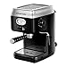 Price comparison product image Russell Hobbs 28251 Retro Espresso Machine - 15 Bar Barista Pump Coffee Machine with Milk Frother for Coffee Grounds and ESE Pods, Black