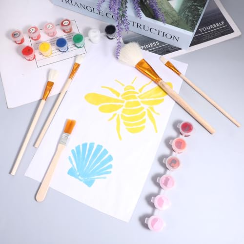 8 Stück Pinsel für Keramik Bemalen, Keramikpinsel, Weiche Pinsel für Serviettentechnik Pinsels Versiegelung Keramik Glasur Pinsels Töpfern, Glasurpinsel Töpfern, Ton Formen Töpfernn Töpfergla