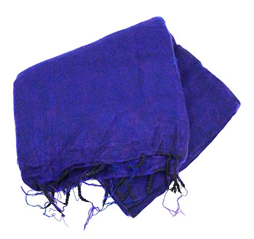100% Yak Wool Soft Throw Blanket Handmade In Nepal 56" X 90" (Purple) #TOP1
