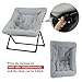 Mordchil HF Comfy Saucer Chair for Adults, Soft Faux Fur Bedroom Chair, Accent Dorm Chairs, Flexible Living Room Reading Chairs, Oversized Folding Lounge Seat for Teens, X-Large, Grey