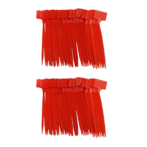 Étiquettes de plantes en plastique T-Type rouge pour marquage de jardin x100
