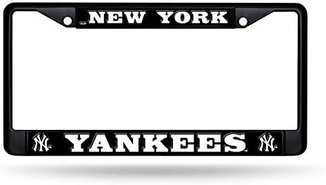 Rico Industries New York Yankees Black Chrome Frame, Multi