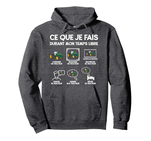 Tracteur homme femme Garçons Enfant Fermier Agriculteur Sweat à Capuche