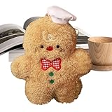 Thème de Noël : conçu avec un style de pain et orné d'une cloche de Noël, cette peluche ajoute une touche festive chaleureuse à n'importe quel environnement de Noël. Pour être offert ou utilisé comme décoration pendant la saison, il insuffle une atmosphère chaleureuse et accueillante, ce qui rend les moments spéciaux encore plus mémorables. Doux et sûr, il est adapté à tous les âges et idéal pour créer une atmosphère de Noël unique à la maison ou au bureau.