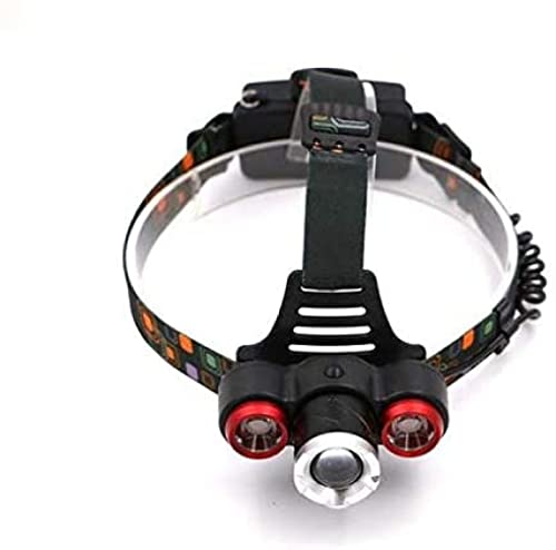 HOSMENDFOE Linterna Frontal Lámpara De Cabeza Led 30w, Tres Luces Led, Faro De Enfoque, Pesca, Largo Alcance, Alto Rendimiento, Luz De Cabeza Cover