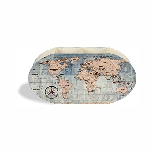 porta-lápis mapa mundi vintage