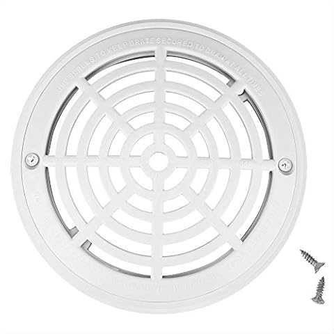 Round Swimming Pool Main Drain Cover, 8 Inch Replacement Pool Drain Cover, Universal Plastic Drain Cover for Swimming Pools Cover