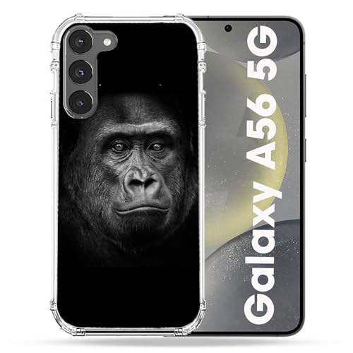 Coque Samsung A56 5G antichoc gorille noir avec bords surélevés anti-rayures