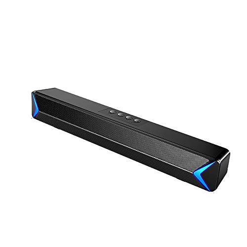 2020 TV Sound Bar AUX USB verdrahtete und drahtlose Bluetooth Heimkino-FM Radio Surround SoundBar für PC-TV-Lautsprecher für Computer,Schwarz